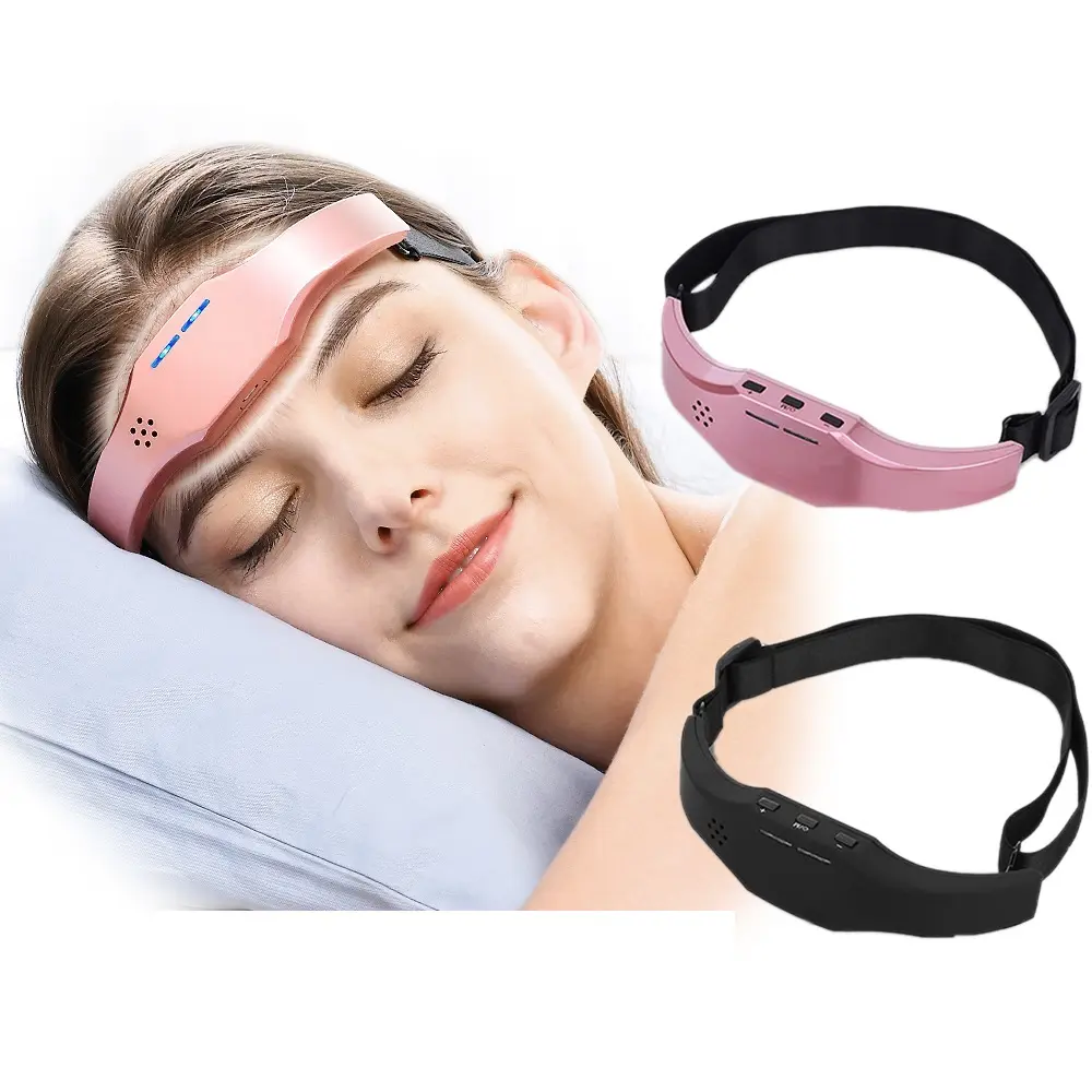 Masseur de tête électrique Moniteur de sommeil Masseur de soulagement de la migraine Masseur de thérapie de l'insomnie Libération du stress Dispositif de thérapie du sommeil ABS