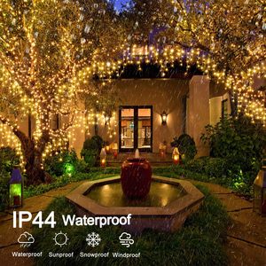 LED Eiszapfen-Lichterkette für Innen und Außen mit Stecker, Warmweiße Lichterkette für Weihnachten, Haus, Hochzeit, Party, Feiertagsdekoration - Product Image 4