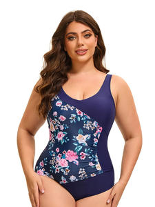 Traje de baño deportivo con estilo para mujer americana Europea Sexy patrón sólido estampado ropa de playa de una pieza diseño trasero recortado transpirable - Product Image 2