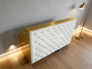 Mostrador <span class=keywords><strong>de</strong></span> Recepción y Gabinete <span class=keywords><strong>de</strong></span> Almacenamiento <span class=keywords><strong>de</strong></span> Oficina <span class=keywords><strong>de</strong></span> Lujo en Dorado, Elegante Mostrador <span class=keywords><strong>de</strong></span> Recepción para Vestíbulo <span class=keywords><strong>de</strong></span> Negocios para <span class=keywords><strong>Entrada</strong></span> Corporativa - Product Image 6