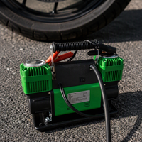 Compresseur d'air pour voiture 12V robuste en métal, pompe portable 150psi, gonfleur de pneus, moniteur de pression des pneus, double cylindre, gonflage CE