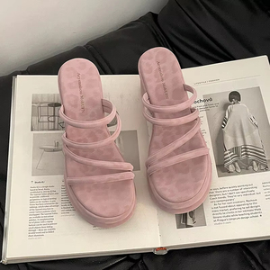 Women Classic Lightweight Flat Slippers 2026 New Summer Fashion Retro Versatile Anti-Slip Elegant Casual <b>Sandals</b> - Product Image 4