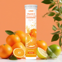 Fruitachtige vitamine C bruistabletten supplementen, laag in vet, energierijk, voor volwassenen, 4g