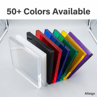 Plaque acrylique transparente Allsign en MMA, écologique, résistante aux UV, épaisseur 1,8 mm-5 mm, pour découpe