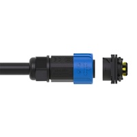 Connecteurs LED moulés par injection haute tension 250V, contact en cuivre, boîtier en nylon M23, étanches IP67, 2-4 broches