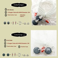 Kit complet d'accessoires d'aération écologiques pour aquarium avec pierres à air, tubes et clapets anti-retour pour aquarium, fabriqué en Chine