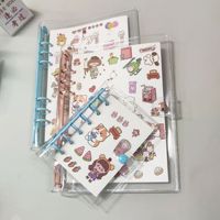 Reliure en PVC de couleur coque transparente A6A5 noyau de stockage grand livre manuel a7 cahier de boucle de reliure