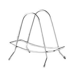Estante para tapas de ollas de acero inoxidable, diseño triangular, estante de almacenamiento para encimera de cocina, para organizar tablas de cortar y cuchillos - Product Image 5