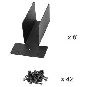 <span class=keywords><strong>Pergola</strong></span> Suportes Metal Aço Carpintaria <span class=keywords><strong>Pergola</strong></span> Kit Suporte de Montagem Superior-Tamanhos Modulares <span class=keywords><strong>Pergola</strong></span> Hardware para 2X4 Lumber,6 Pack - Product Image 3