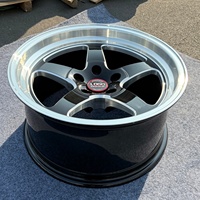Jantes forgées noires S71 5X114.3 5x120.65 17 18 19 20 pouces avec lèvres polies pour Mustang Camaro Corvette