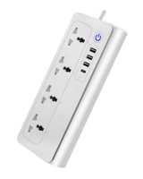 Bande d'alimentation électrique 4 voies UE Muti Prises d'extension de prise électrique Tuya Wifi Bande d'alimentation intelligente avec prise USB Europe 220V 13a