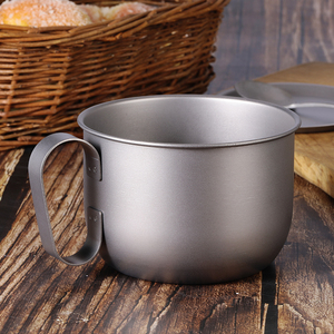 Cốc Titan Cốc Nước Cắm Trại 500Ml Có Nắp Ngoài Trời Siêu Nhẹ Cốc Uống Di Động Bộ Đồ Nấu Nướng Cốc Cà Phê - Product Image 2