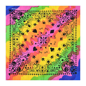 ผ้าพันคอผ้าฝ้าย<span class=keywords><strong>100%</strong></span> นิ่ม22นิ้วผ้าโพกหัวลายสี่เหลี่ยมดีไซน์และพิมพ์ลายได้ตามต้องการ - Product Image 2