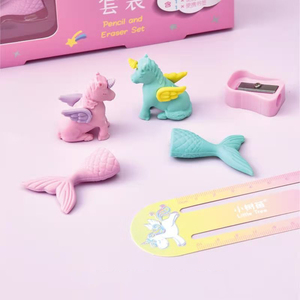 Soododo TZ0002 Juego de Papelería Escolar, Mini Juego de Sacapuntas y Goma de Borrar con Diseño de Unicornio <span class=keywords><strong>para</strong></span> <span class=keywords><strong>Adolescentes</strong></span> - Product Image 5
