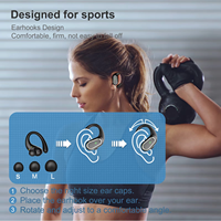 Headphone Stereo True Wireless, Earphone Gaming WTS olahraga berlari IP7 tahan air di telinga dengan mikrofon