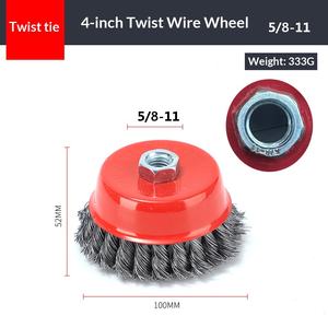 Brosses métalliques torsadées multi-tailles, brosses métalliques en acier inoxydable, brosses métalliques en forme de bol <span class=keywords><strong>pour</strong></span> meuleuses d'angle - Product Image 4