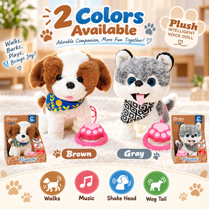Nouveau jouet <span class=keywords><strong>de</strong></span> confort pour bébé 2026 : Jouet en peluche chiot super doux avec musique, qui bouge la tête, aboie et marche comme un chien. - Product Image 3