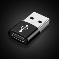 Adaptador USB-C a USB 3.0 para Carga Rápida y Sincronización de Datos, Tipo-C Hembra a USB-A Macho para PC y Teléfonos Móviles