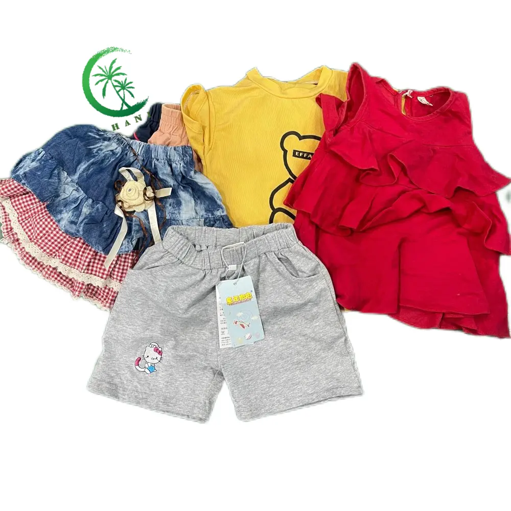 Cheap wholesale second hand used clothing clothes Summer Children Clothes Kids recycled nix with branded Clothing In Bulk