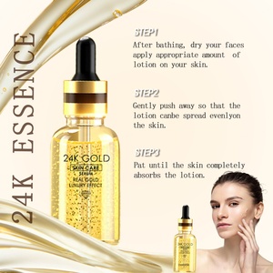 Sérums cosmétiques halal en marque privée, soins de la peau coréens, hydratants, anti-rides, acide hyaluronique, sérum pour le visage à l'or 24 carats - Product Image 2