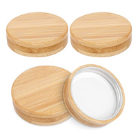 Bocaux Mason réutilisables du Vietnam avec bouchon rabattable récipient de stockage moderne tasses en verre pour la nourriture couvercles en bois de bambou stockage scellé