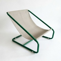 Chaise de plage minimaliste en tissu respirant pour pique-nique, camping, pelouse, jardin et terrasse