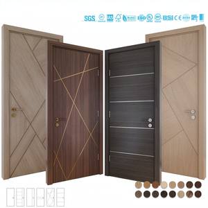 Porte coupe-feu intérieure en bois massif de style moderne, norme britannique FD30, avec résistance au feu de 60 minutes pour usage résidentiel - Product Image 4