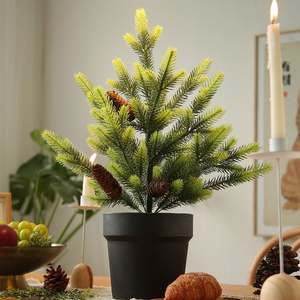 Nuobei ต้นคริสต์มาสจำลองขนาด60ซม. ต้นคริสต์มาส PE บริสุทธิ์สไตล์นอร์ดิกสไตล์นอร์ดิกต้นไม้เล็กมีในสต็อก - Product Image 3