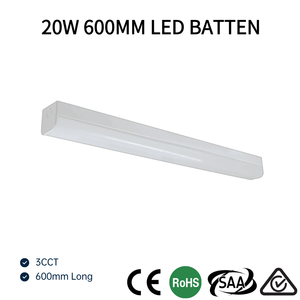 Luminaria LED SAA CE de 20W, 0.6m (2 pies), 3 Temperaturas de Color (3-CCT), Regulable, Alto Flujo Luminoso, Diseño Lineal para el Mercado Australiano - Product Image 1