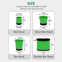 Bar gonflable portable moderne en TPU avec rangement, mobilier d'extérieur pour fêtes au bord de la piscine, plage, jardin et événements