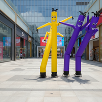 Inflatables publicitaires imperméables amusants danseur d'air coloré et tube avec ventilateur pour décorations de fête