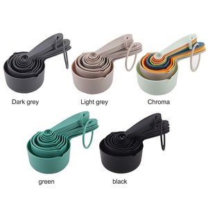 Juego de Tazas y Cucharas Medidoras Ajustables de Colores, Cucharas Medidoras de Plástico para Cocina y Repostería - Product Image 4