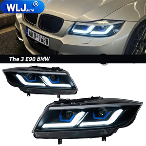 ชุดไฟหน้า LED WLJ สำหรับ BMW ซีรีส์ 3 <span class=keywords><strong>E90</strong></span> ปี 2005-2012 แบบดัดแปลง LED DRL ไฟเลี้ยวแบบ Sequential พร้อมเลนส์โปรเจคเตอร์ - Product Image 1