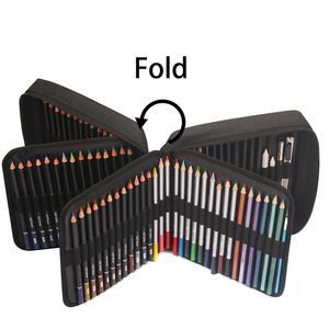 Set de crayons de couleur Soluble dans l'eau, 12 couleurs, crayon pour croquis, peinture, bon marché, Kit professionnel, 126 pièces - Product Image 3