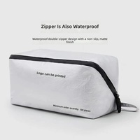 Pochette de maquillage et de toilette personnalisée, légère, imperméable, argentée, pour les voyages et l'utilisation en déplacement