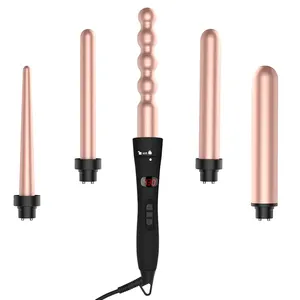 Professional Salon Hair Curler Hair Curling Iron 5 in 1 Interchangeable Barrels Ceramic for Commercial Hair Styling Tools