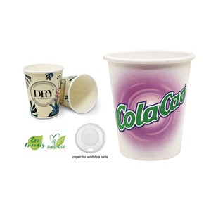 Bicchiere di Carta Cola Cao 12 Oz Biodegradabile Ecologico Usa e Getta - Product Image 1