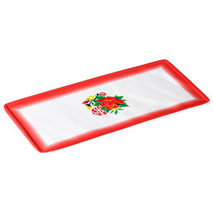 Assiettes en mélamine Xiangyuan pour usage commercial dans les restaurants de fondue au bœuf de Chaoshan, bœuf fraîchement coupé rectangulaire. - Product Image 5