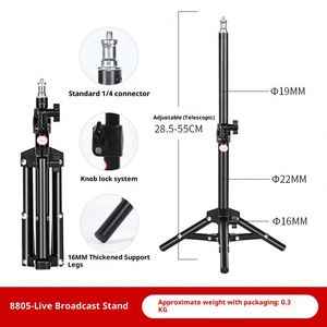 Thermometer Handy Nacht markt Lampen ständer Street Stall Outdoor Boden Stativ Internet Promi Live Streaming Stand - Product Image 6
