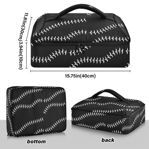 Sac isotherme personnalisé avec imprimé oiseaux Iwa noirs hawaïens pour plats chauds et froids - Product Image 3