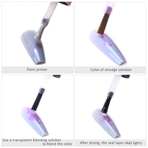 12 цветов акварельные краски польский цветущие Гель-лак для ногтей, быстро сохнут, пузырь дыма эффект лак био-Гели Soak Off градиент живопись для дизайна ногтей - Product Image 2