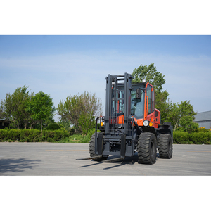 4WD ล้อหลังรถยกภูมิประเทศทั้งหมด3500กก. ภูมิประเทศขรุขระขนาดเล็กมีเสา3เสา - Product Image 2