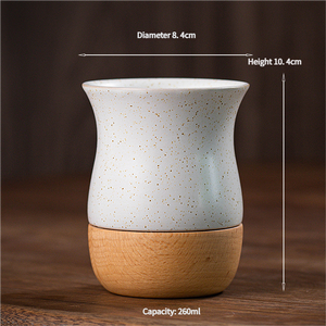 Taza clásica de cerámica gruesa de estilo retro Tazas de cerámica hechas a mano con textura nostálgica - Product Image 2