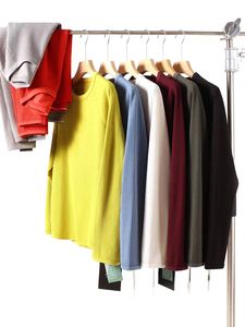 Custom Heren Boxy Cropped Wafel Gebreide T-Shirt Oversized Puur Katoenen Lange Mouwen Overhemd Voor Heren Met Lange Mouwen - Product Image 3