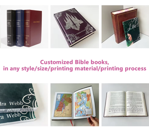 <span class=keywords><strong>Poche</strong></span> personnalisée couverture rigide en similicuir papier anglais Riv Sainte Bible Prière <span class=keywords><strong>Livre</strong></span> Service d'impression - Product Image 6