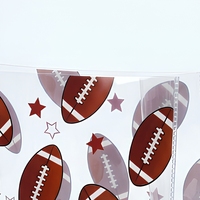 Sac fourre-tout personnalisé en PVC transparent avec imprimé football pour cadeaux, courses, fêtes et emballages événementiels