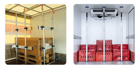 Barre de chargement multi-étages en aluminium avec ressort, barre de renfort réglable de 42 mm, FMCSA DOT, pour la sécurisation des marchandises dans les fourgons, camions et frigorifiques