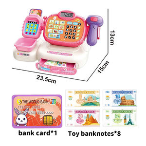 Caisse enregistreuse amusante en plastique pour enfants, jeu de rôle amusant, avec scanner, pour supermarché - Product Image 5