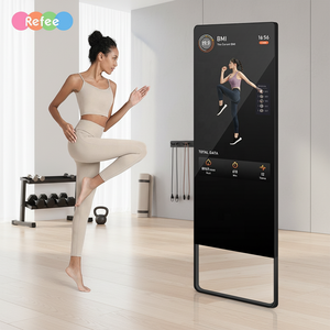 Miroirs numériques intelligents pour salle de sport avec écran tactile, affichage de l'heure, miroir intelligent à écran tactile pour entraînement physique - Product Image 1