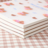 Carnet à spirale souple A5 147mm*212mm 80GSM 70 feuilles lignées Motif Ours Pâtissier Couverture PP 4 designs 168 pièces/carton Vente en gros
